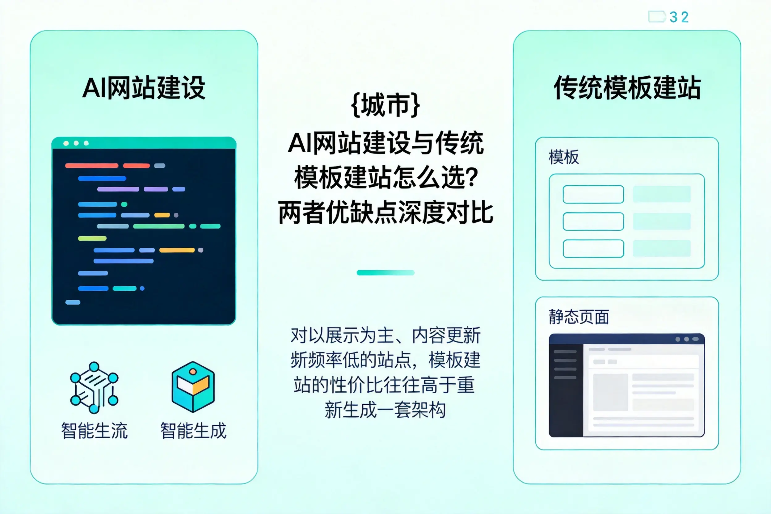 内江AI网站建设与传统模板建站怎么选?两者优缺点深度对比