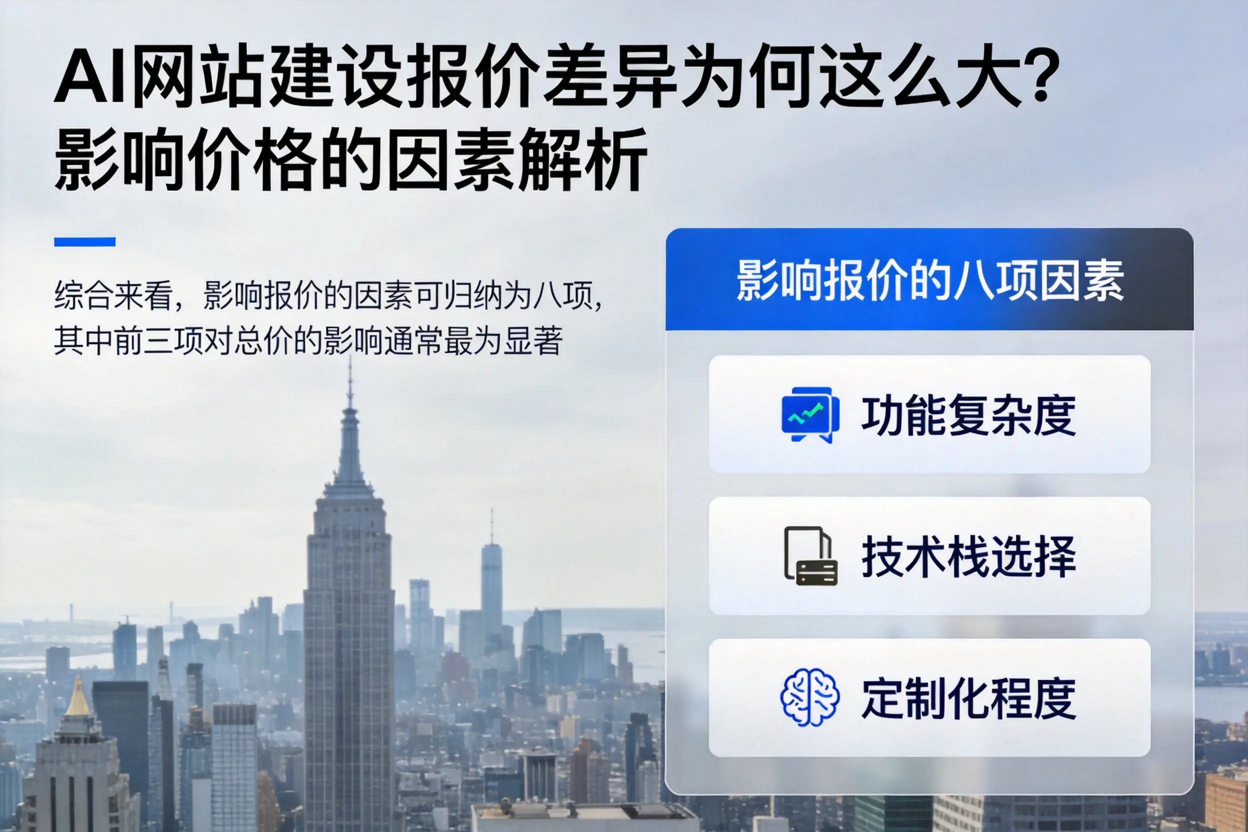 内江AI网站建设报价差异为何这么大？影响价格的因素解析