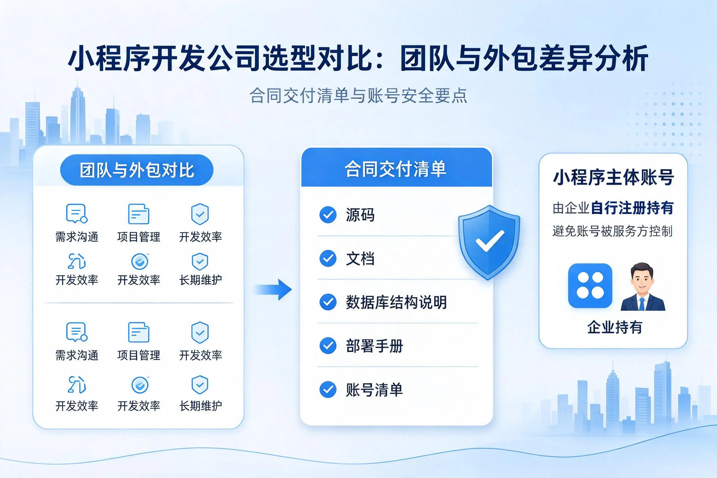 内江小程序开发公司选型对比：团队与外包差异分析