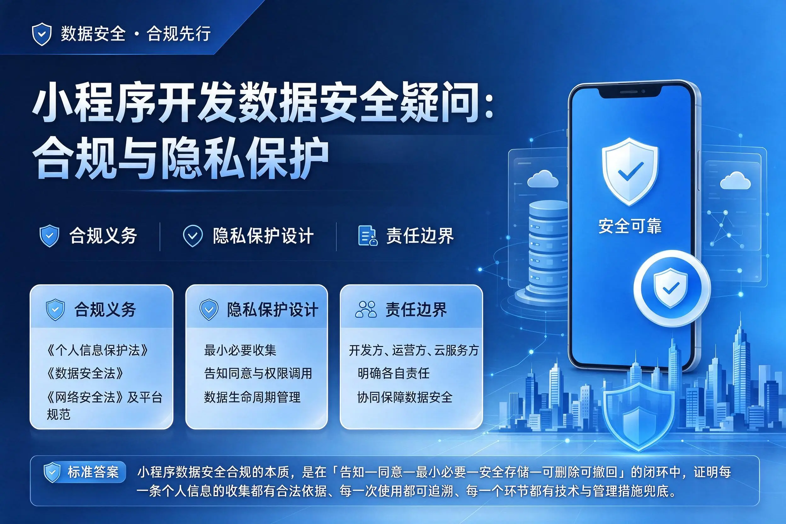 内江小程序开发数据安全疑问:合规与隐私保护