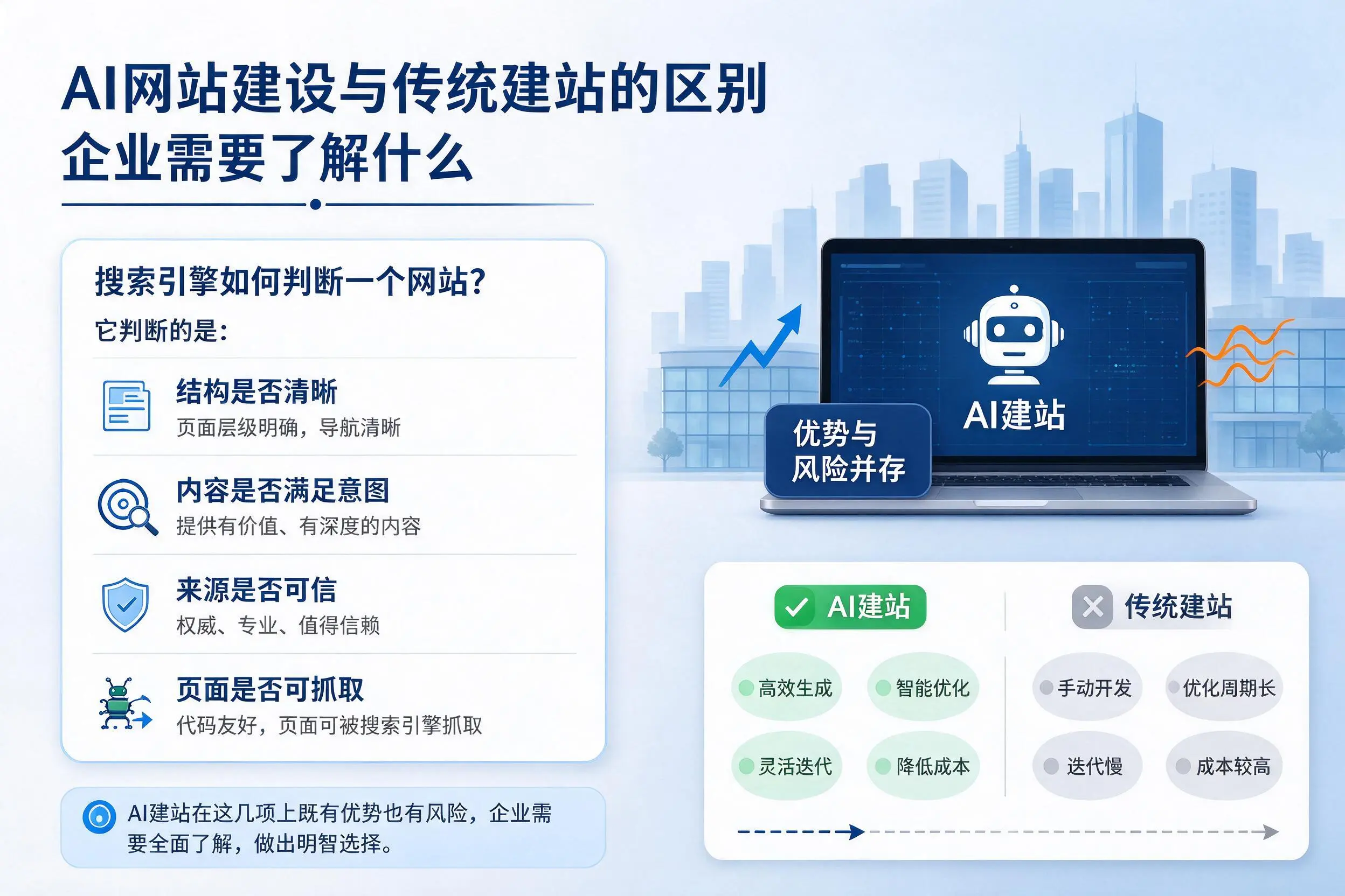 AI网站建设与传统建站的区别，内江企业需要了解什么