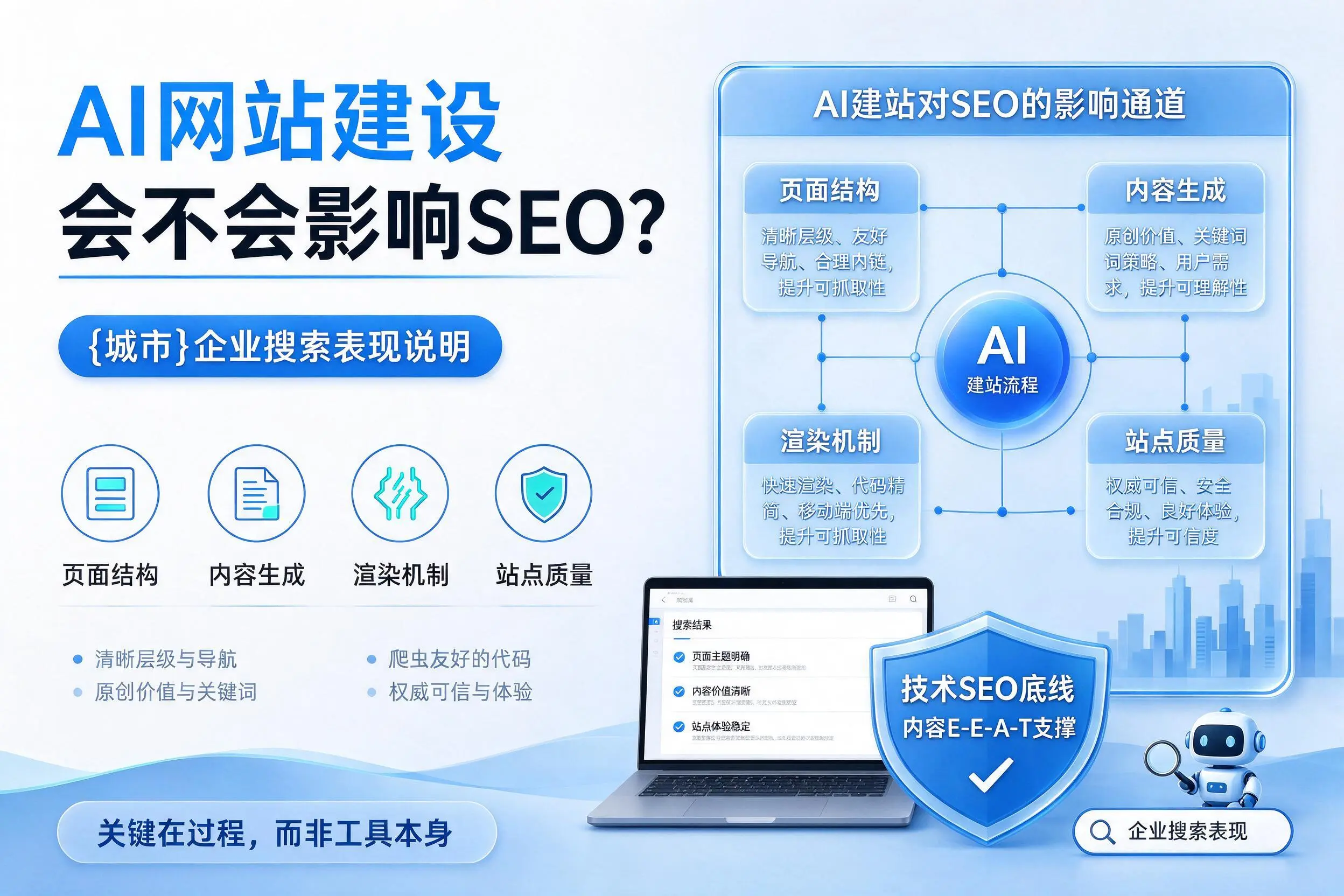 AI网站建设会不会影响SEO?内江企业搜索表现说明