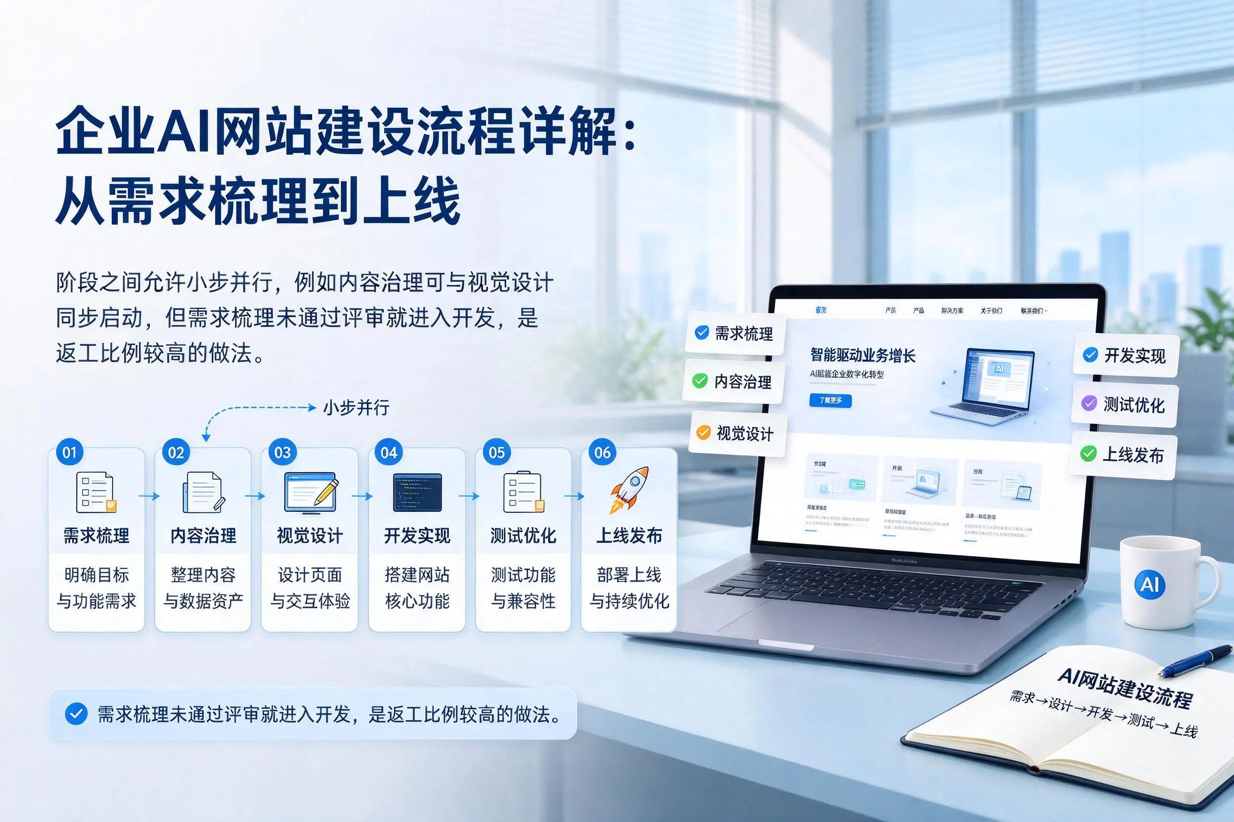 内江企业AI网站建设流程详解:从需求梳理到上线