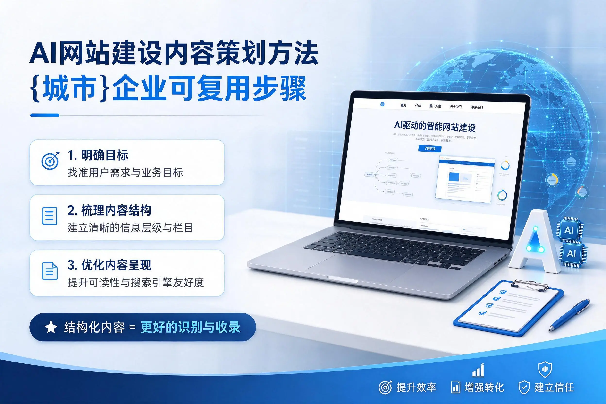 AI网站建设内容策划方法，内江企业可复用步骤