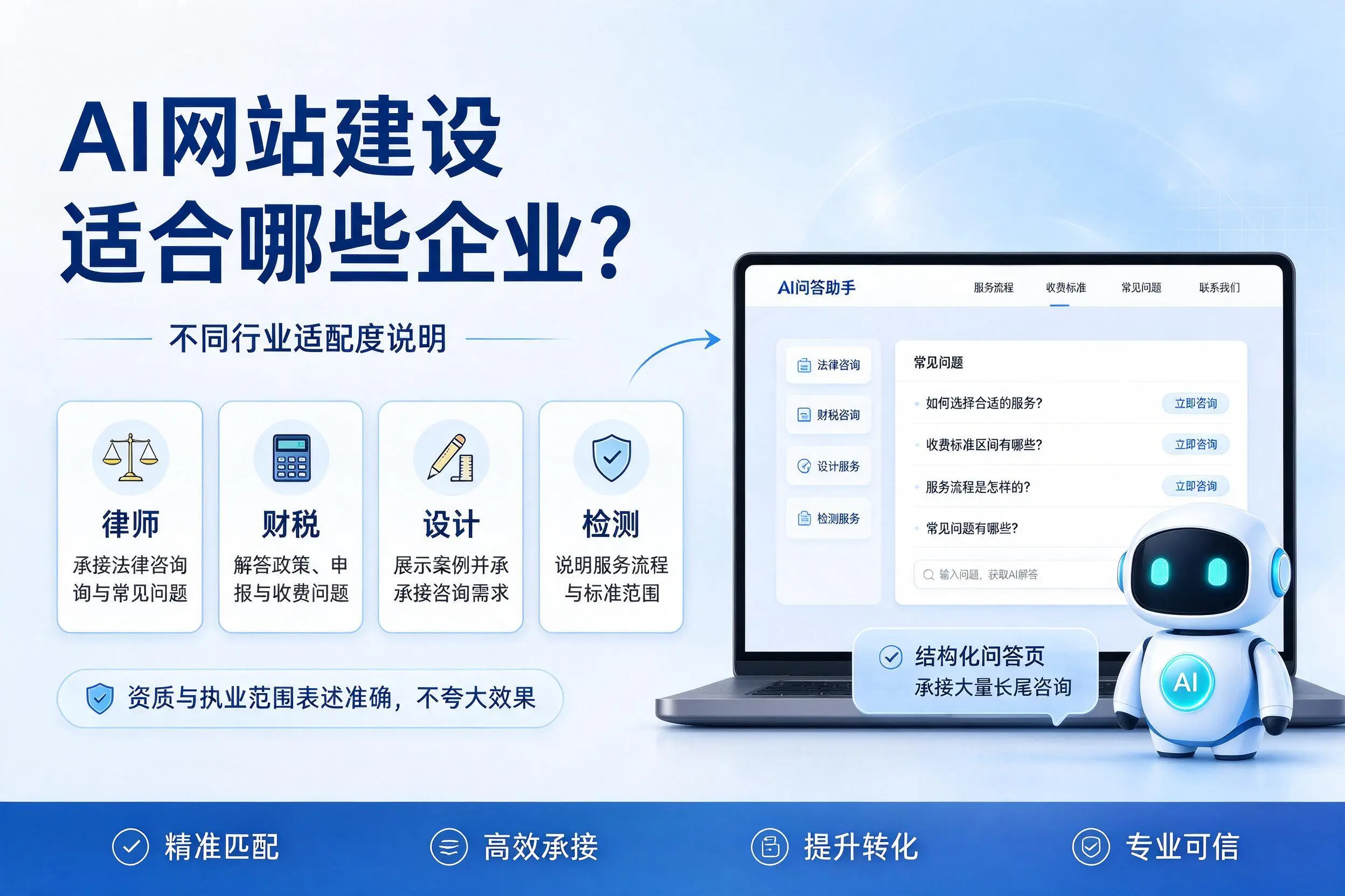 AI网站建设适合哪些企业？内江不同行业适配度说明