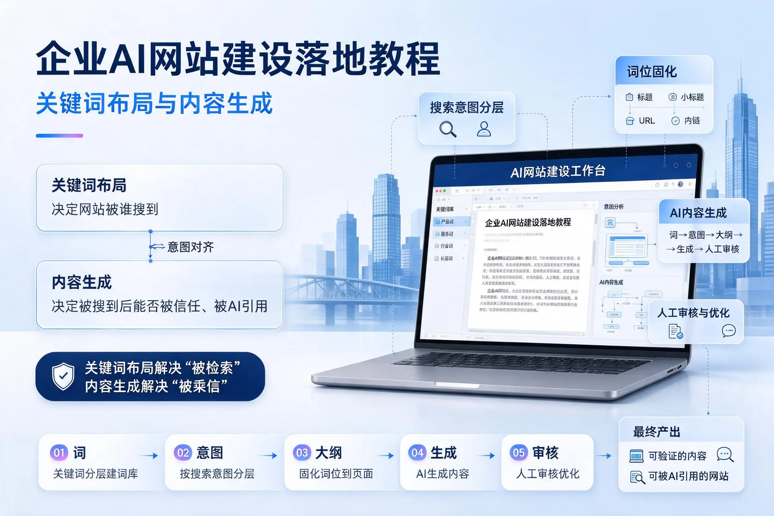 内江企业AI网站建设落地教程:关键词布局与内容生成